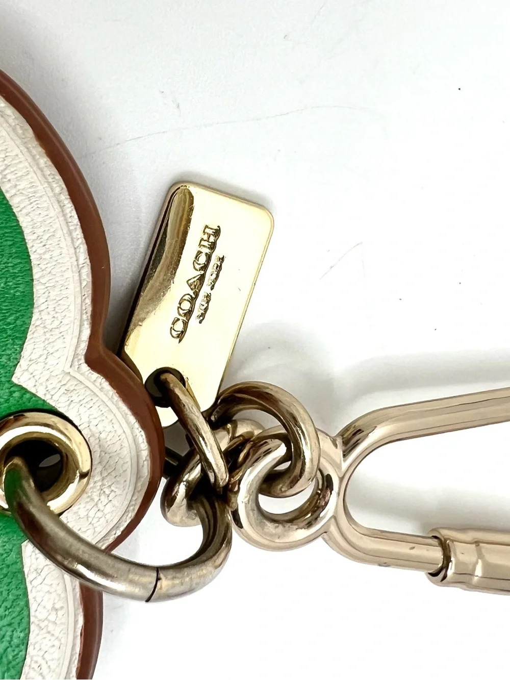 Coach Palm Tree Bag Charm Green Leather Style F65859